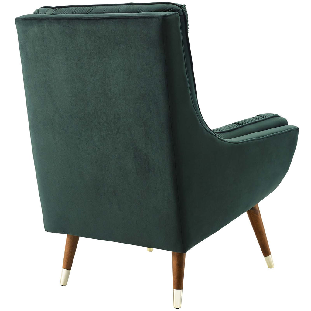 Suggest Button Tufted Performance Velvet Lounge Chair Green EEI-3001-GRN