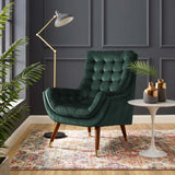 Suggest Button Tufted Performance Velvet Lounge Chair Green EEI-3001-GRN