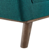 Haven Tufted Button Upholstered Fabric Accent Bench Teal EEI-3002-TEA