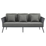 Stance Outdoor Patio Aluminum Sofa Gray Charcoal EEI-3020-GRY-CHA