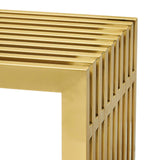 Gridiron Medium Stainless Steel Bench Gold EEI-3035-GLD