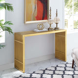 Gridiron Stainless Steel Console Table Gold EEI-3036-GLD