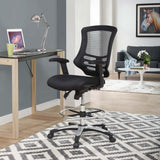 Calibrate Mesh Drafting Chair Black EEI-3043-BLK