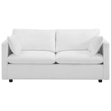 Activate Upholstered Fabric Sofa White EEI-3044-WHI