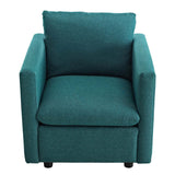 Activate Upholstered Fabric Armchair Teal EEI-3045-TEA