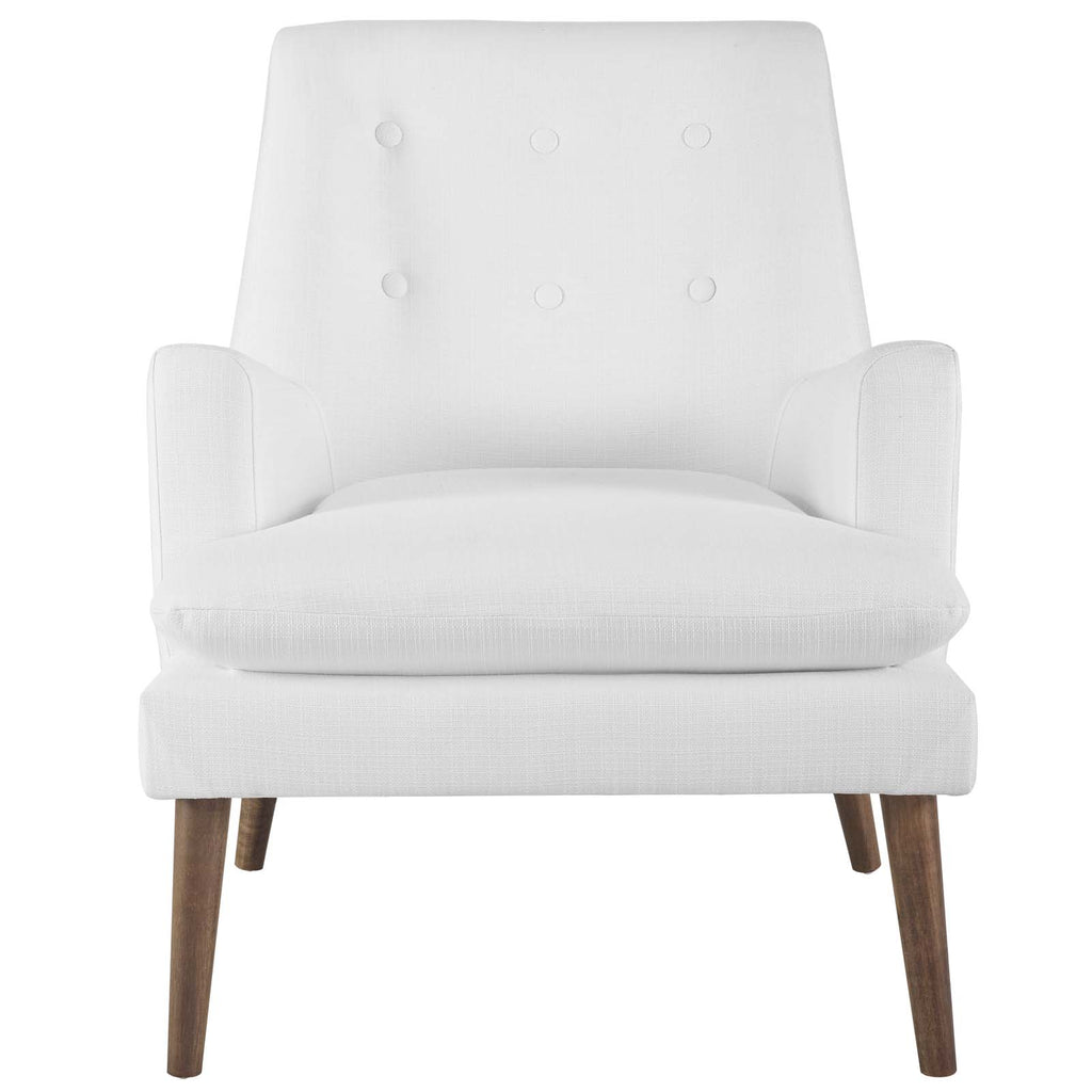 Leisure Upholstered Lounge Chair White EEI-3048-WHI