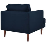 Agile Upholstered Fabric Armchair Blue EEI-3055-BLU