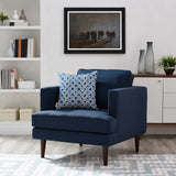 Agile Upholstered Fabric Armchair Blue EEI-3055-BLU