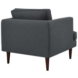 Agile Upholstered Fabric Armchair Gray EEI-3055-GRY