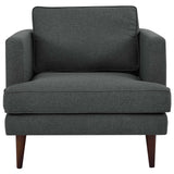Agile Upholstered Fabric Armchair Gray EEI-3055-GRY