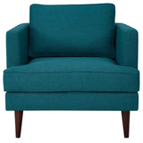 Agile Upholstered Fabric Armchair Teal EEI-3055-TEA
