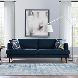 Agile Upholstered Fabric Sofa Blue EEI-3057-BLU