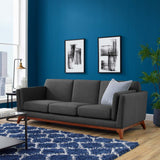Chance Upholstered Fabric Sofa Gray EEI-3062-GRY