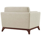 Chance Upholstered Fabric Armchair Beige EEI-3063-BEI