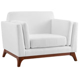 Chance Upholstered Fabric Armchair White EEI-3063-WHI