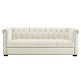 Heritage Performance Velvet Sofa Ivory EEI-3064-IVO