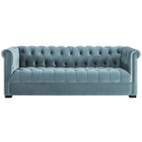 Heritage Performance Velvet Sofa Sea Blue EEI-3064-SEA