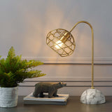 Salient Brass and Faux White Marble Table Lamp  EEI-3086