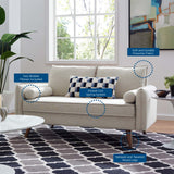 Revive Upholstered Fabric Loveseat Beige EEI-3091-BEI