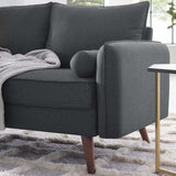 Revive Upholstered Fabric Loveseat Gray EEI-3091-GRY