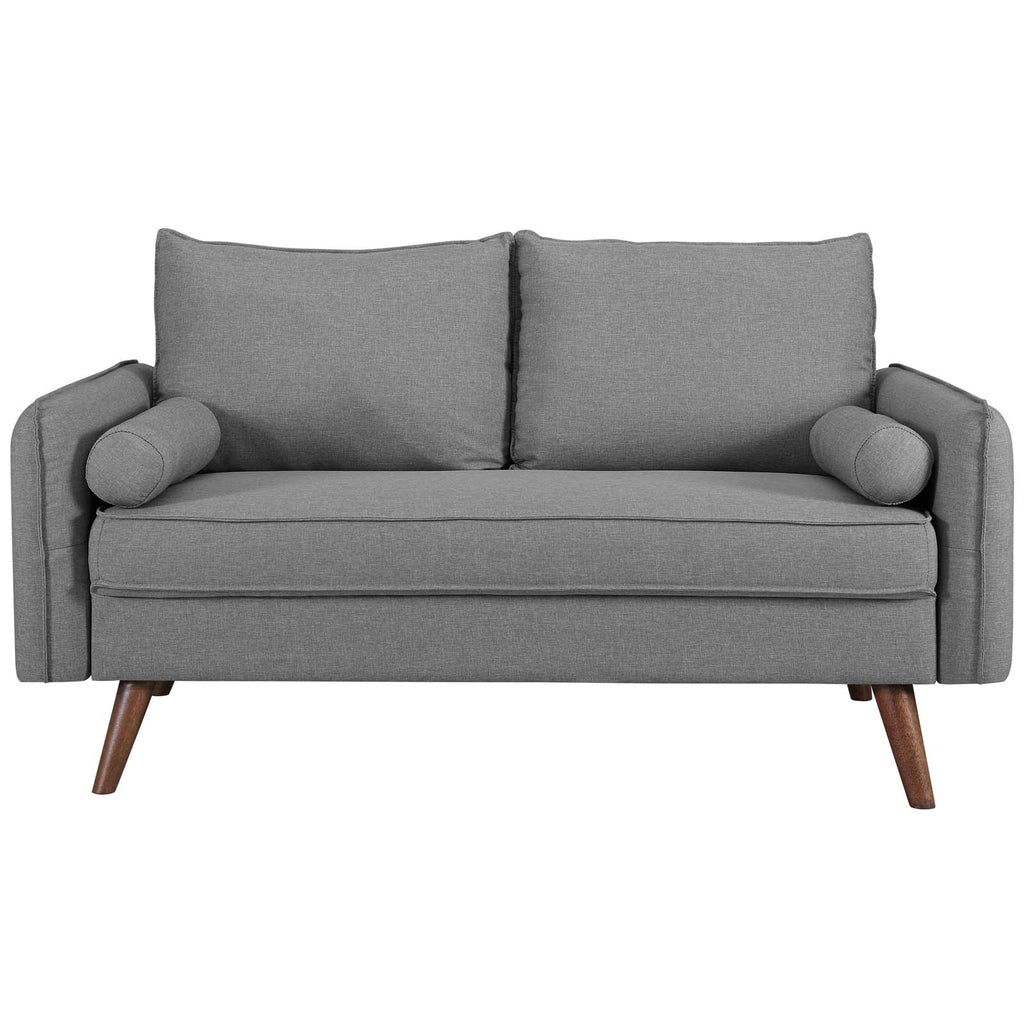 Revive Upholstered Fabric Loveseat Light Gray EEI-3091-LGR