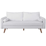 Revive Upholstered Fabric Sofa White EEI-3092-WHI