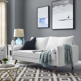 Revive Upholstered Fabric Sofa White EEI-3092-WHI