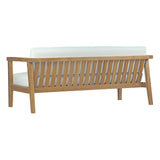 Bayport 6 Piece Outdoor Patio Teak Set EEI-3109-NAT-WHI-SET