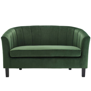 Prospect Channel Tufted Performance Velvet Loveseat Emerald EEI-3137-EME