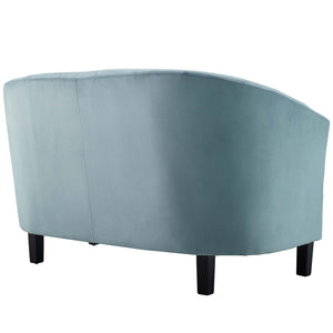 Prospect Channel Tufted Performance Velvet Loveseat Light Blue EEI-3137-LBU