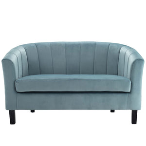 Prospect Channel Tufted Performance Velvet Loveseat Light Blue EEI-3137-LBU