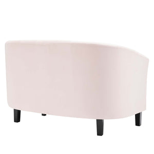 Prospect Channel Tufted Performance Velvet Loveseat Pink EEI-3137-PNK