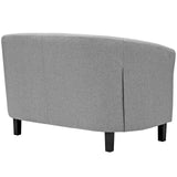 Prospect 2 Piece Upholstered Fabric Loveseat and Armchair Set Light Gray EEI-3148-LGR-SET