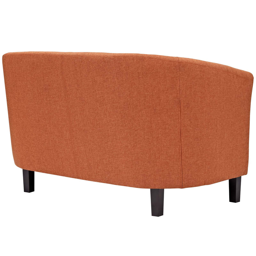 Prospect 2 Piece Upholstered Fabric Loveseat and Armchair Set Orange EEI-3148-ORA-SET