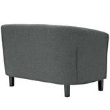 Prospect 3 Piece Upholstered Fabric Loveseat and Armchair Set Gray EEI-3149-GRY-SET