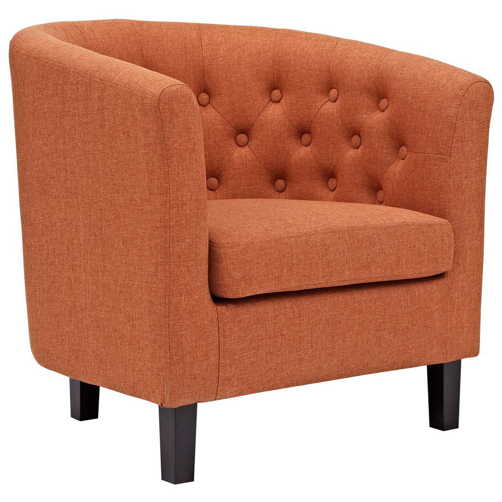 Prospect 3 Piece Upholstered Fabric Loveseat and Armchair Set Orange EEI-3149-ORA-SET