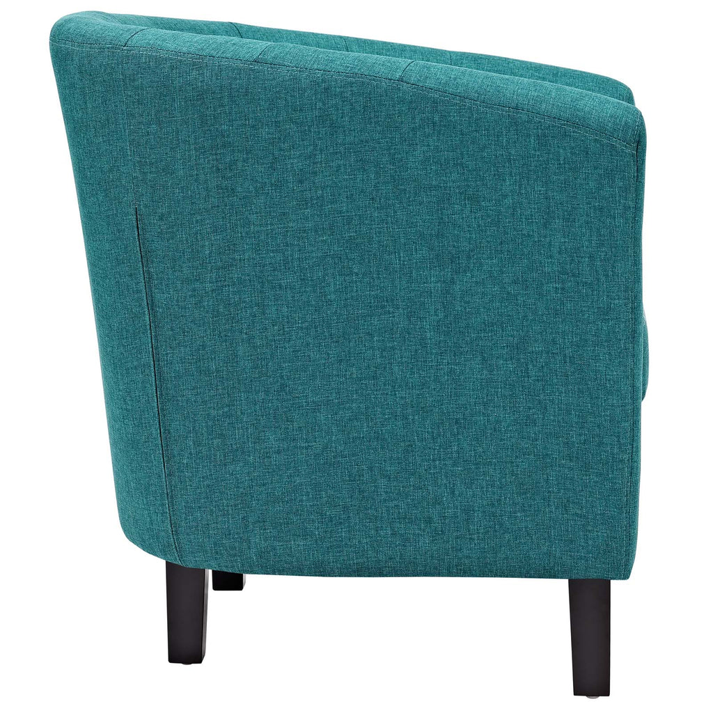 Prospect 3 Piece Upholstered Fabric Loveseat and Armchair Set Teal EEI-3149-TEA-SET