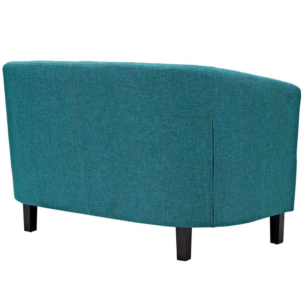 Prospect 3 Piece Upholstered Fabric Loveseat and Armchair Set Teal EEI-3149-TEA-SET