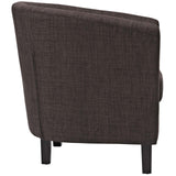 Prospect 2 Piece Upholstered Fabric Armchair Set Brown EEI-3150-BRN-SET