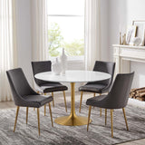 Modway Furniture Lippa 47" Round Wood Dining Table Default Title EEI-3227-GLD-WHI