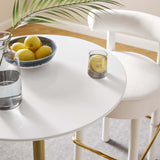 Modway Furniture Lippa 28" Wood Top Bar Table Default Title EEI-3262-GLD-WHI