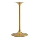 Modway Furniture Lippa 28" Artificial Marble Bar Table Gold White EEI-3264-GLD-WHI