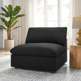 Modway Furniture Commix Down Filled Overstuffed Armless Chair XRXT Black EEI-3270-BLK