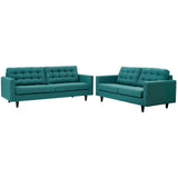 Empress Sofa and Loveseat Set of 2 Teal EEI-3317-TEA