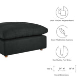 Modway Furniture Commix Down Filled Overstuffed Ottoman XRXT Black EEI-3318-BLK
