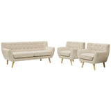 Remark 3 Piece Living Room Set Beige EEI-3322-BEI-SET