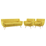 Remark 3 Piece Living Room Set Sunny EEI-3322-SUN-SET