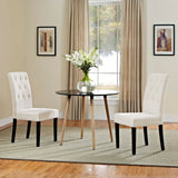 Confer Dining Side Chair Fabric Set of 2 Beige EEI-3325-BEI