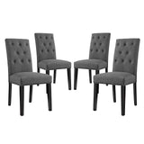 Confer Dining Side Chair Fabric Set of 4 Gray EEI-3326-GRY