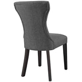 Silhouette Dining Side Chairs Upholstered Fabric Set of 4 Gray EEI-3328-GRY